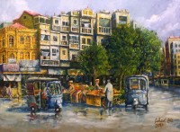 Fahad Ali, 22 x 30 Inch, Oil on Canvas, Citysscape Painting, AC-FAL-016